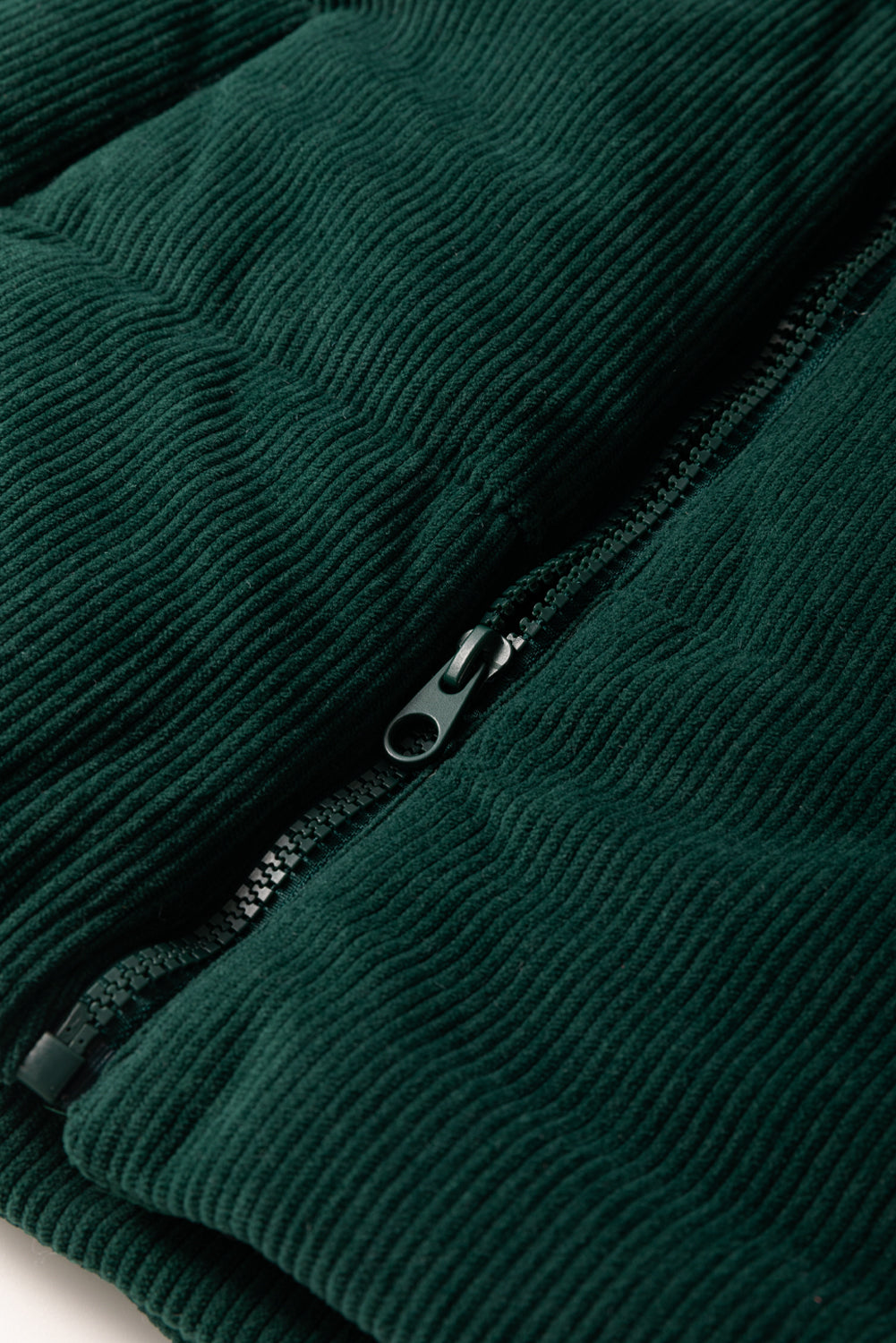 Black, Brown or Jungle Green Rib Puffer Vest