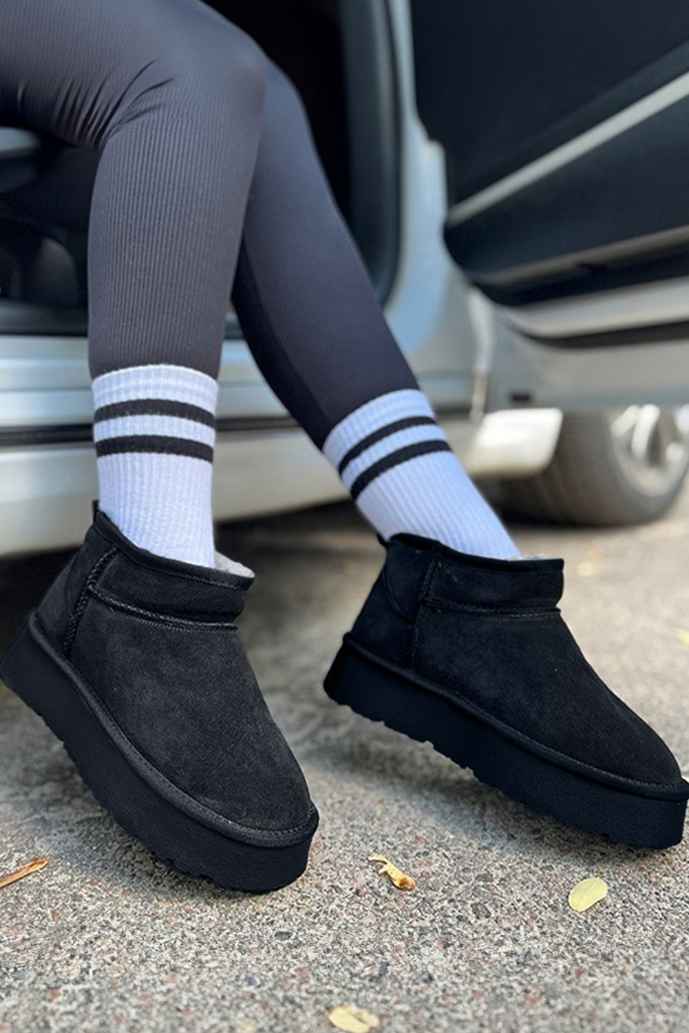 Suede Ankle Snow Boots