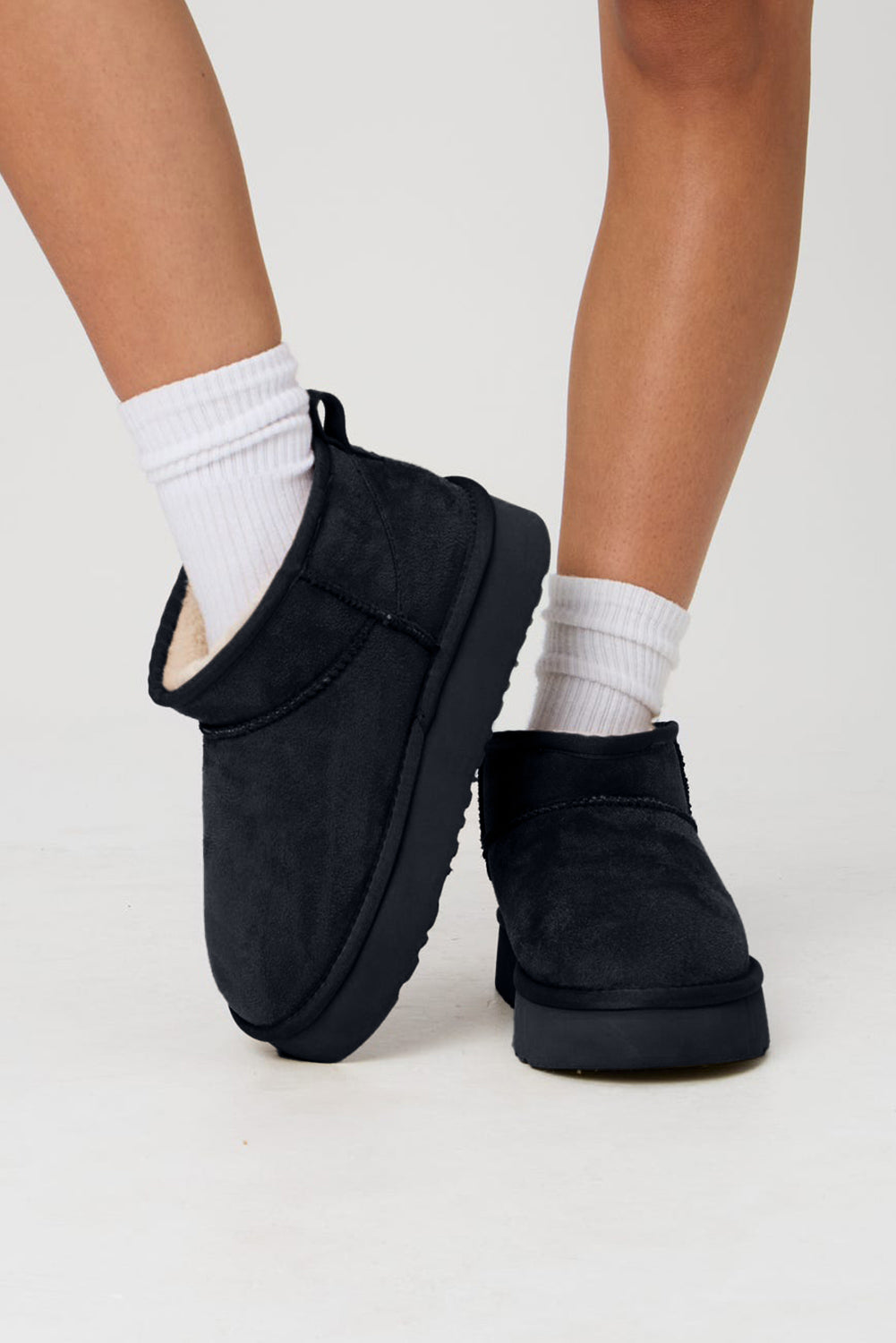 Suede Ankle Snow Boots
