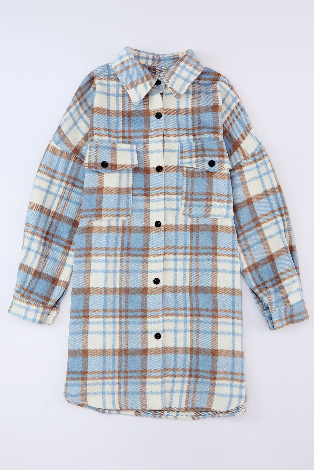 Blau/gelbe Langarm-Hemdjacke