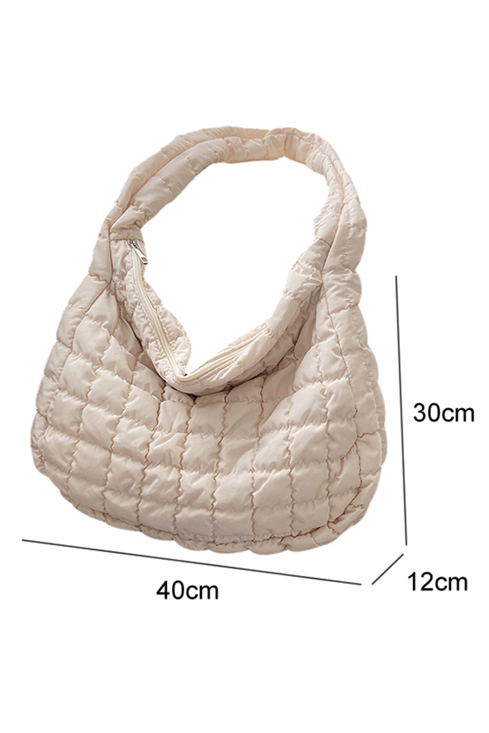 Helle französische Umhängetasche in Beige