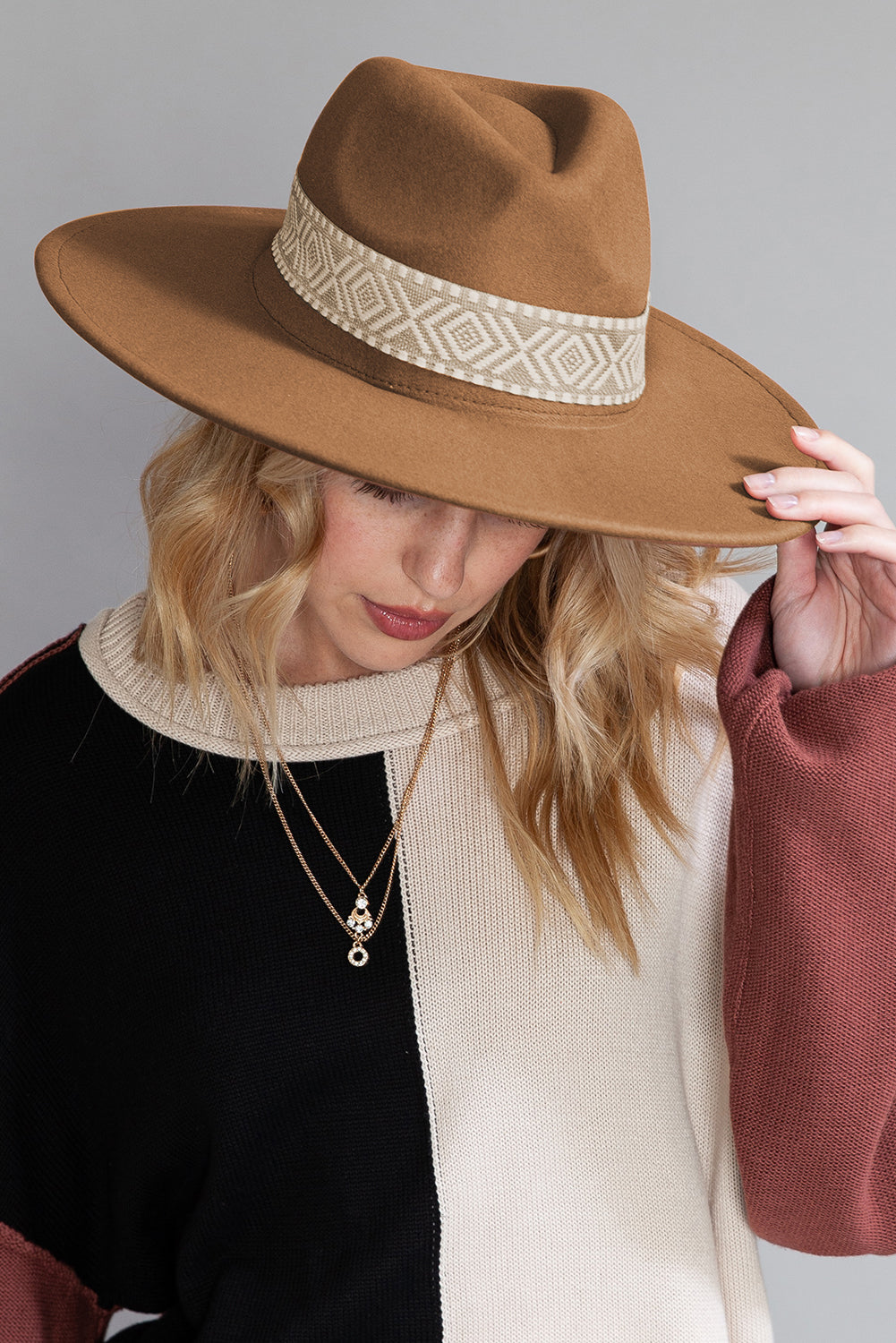 Brown Western Cowboy Woven Hat