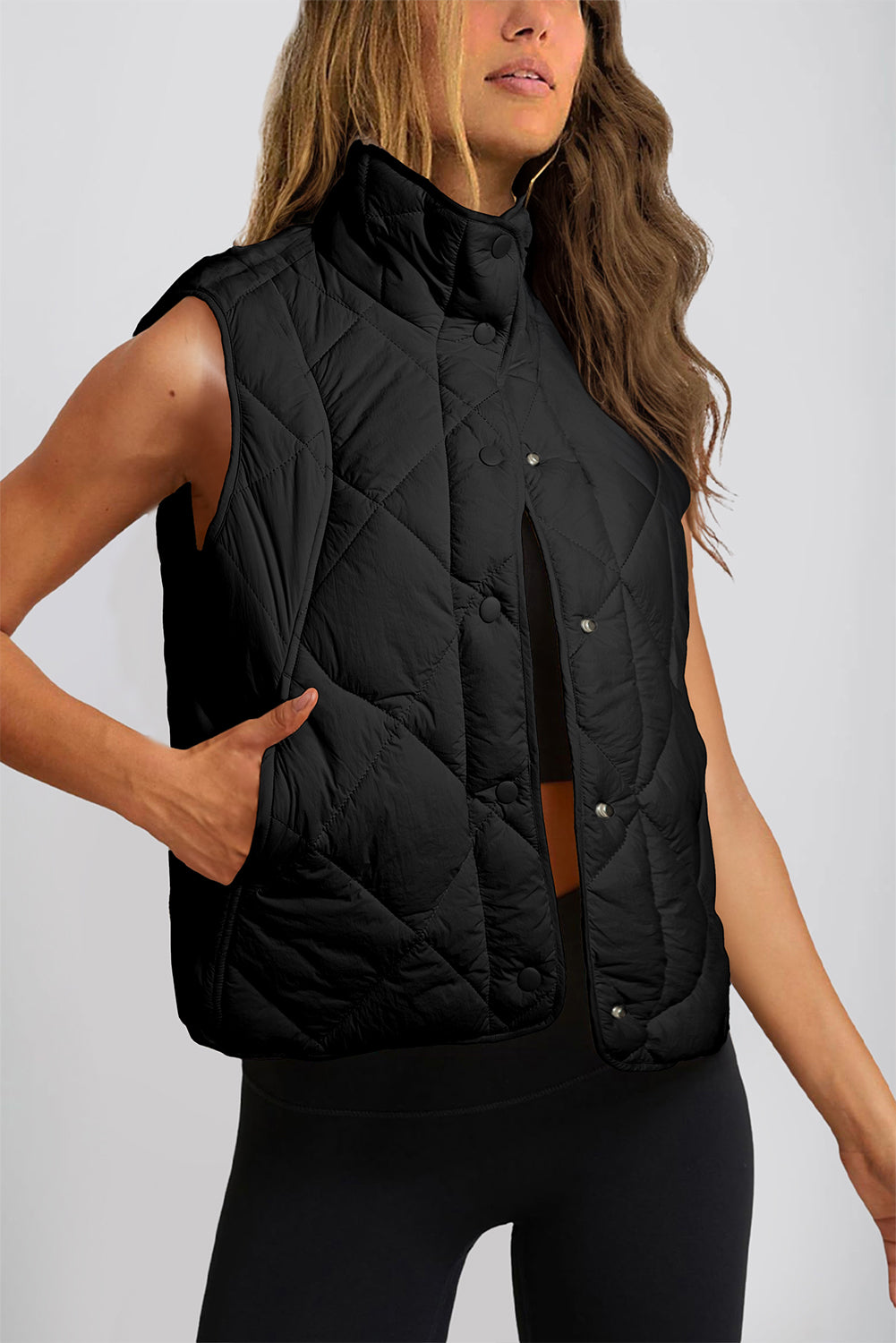 Black High Neck Bodywarmer