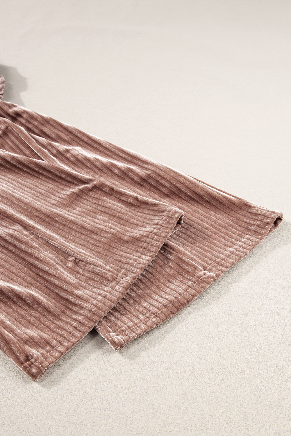 Brown, Pink and Black High Waist Corduroy Flare Pants