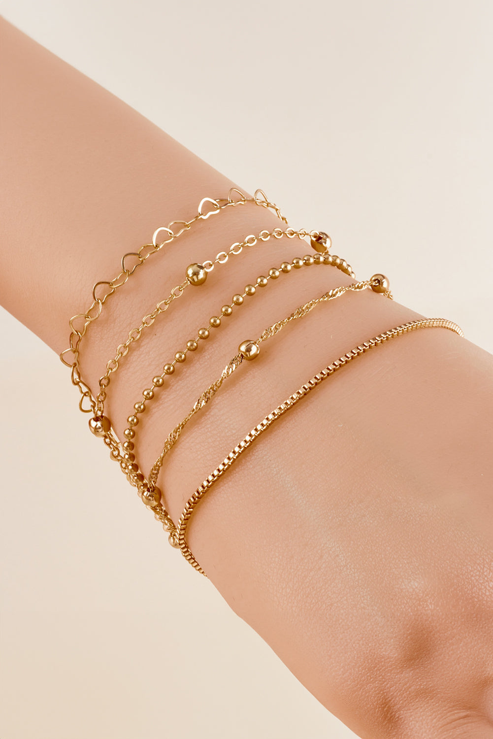 Gold Multi Layered Chain Bracelet