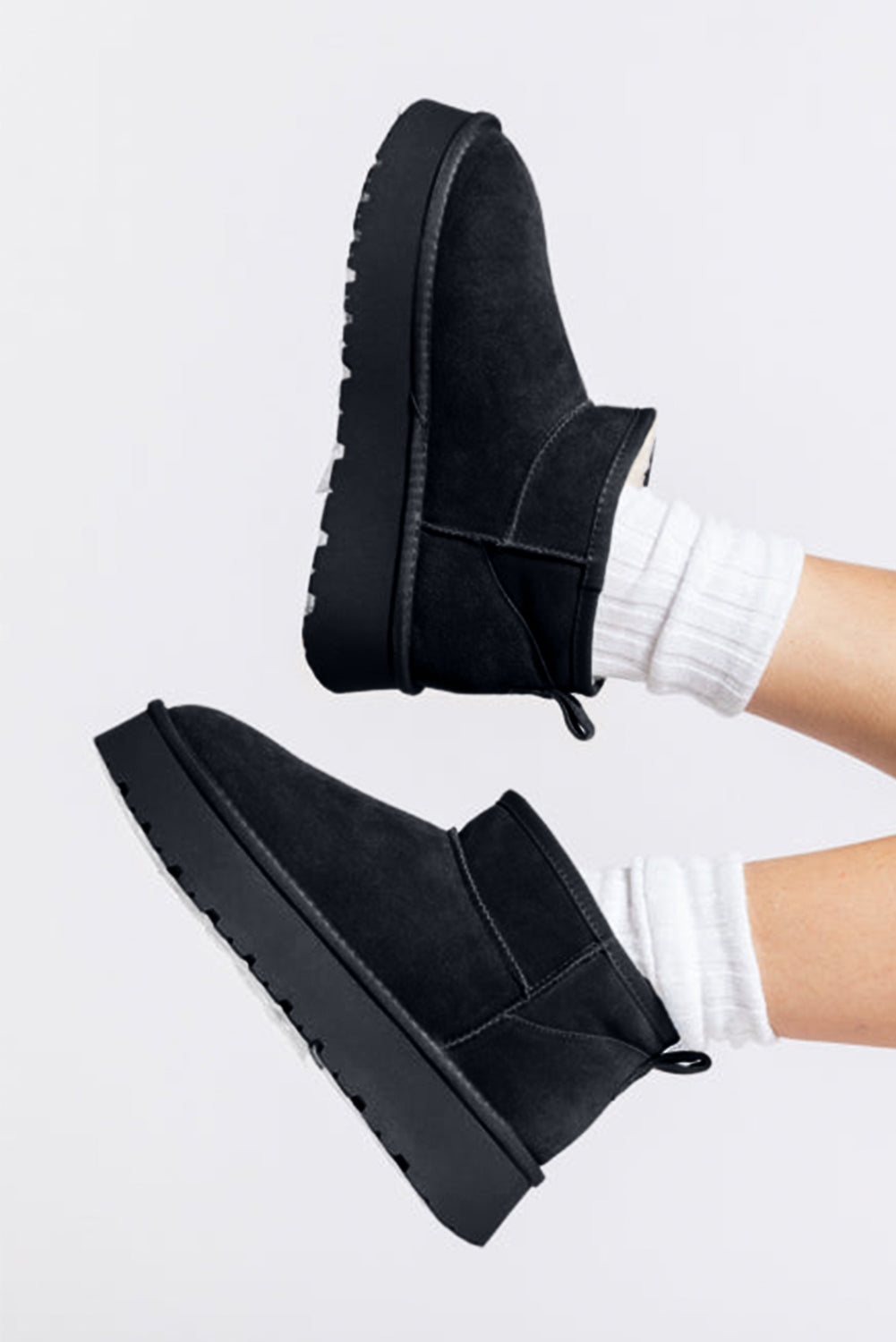 Suede Ankle Snow Boots