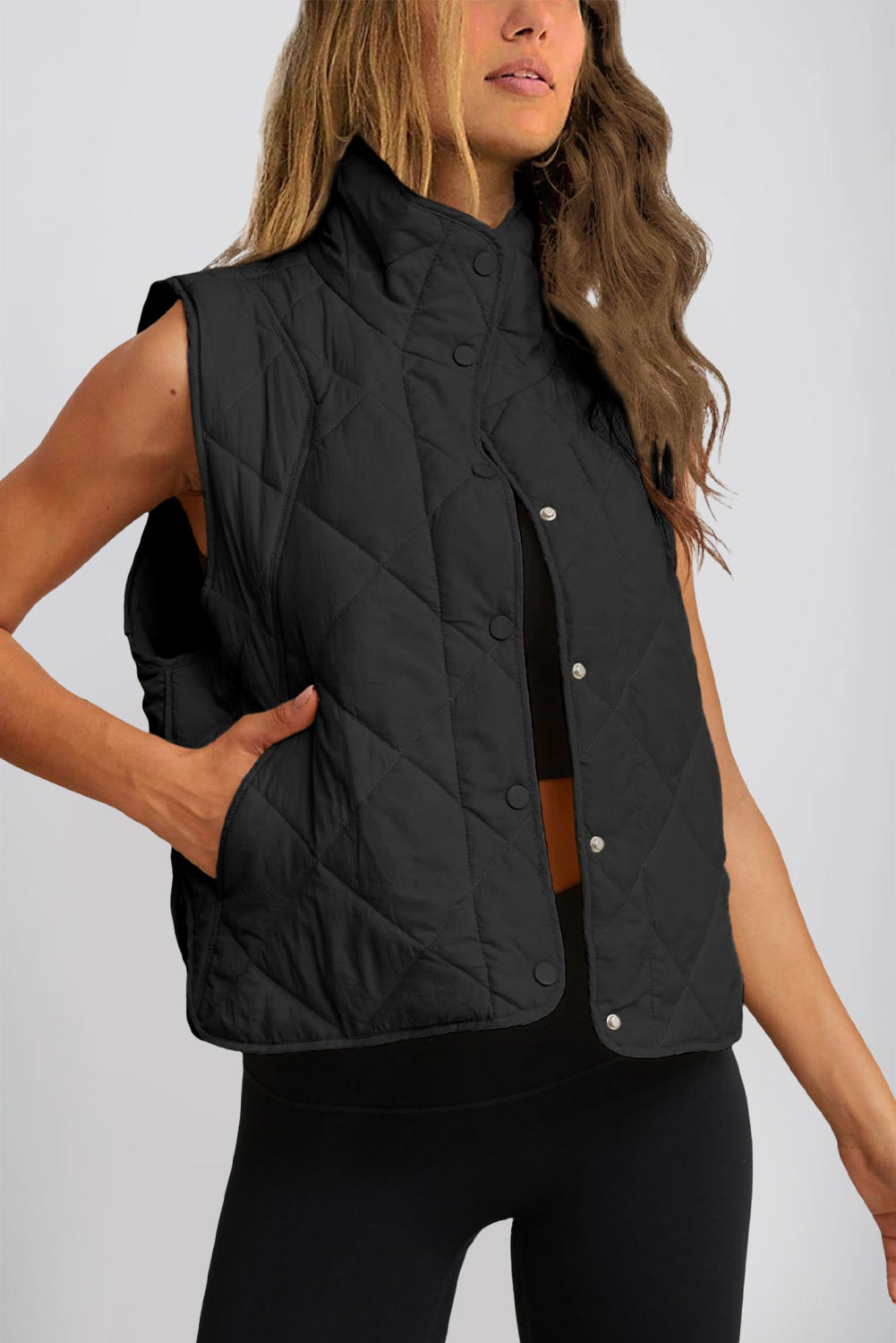 Black High Neck Bodywarmer