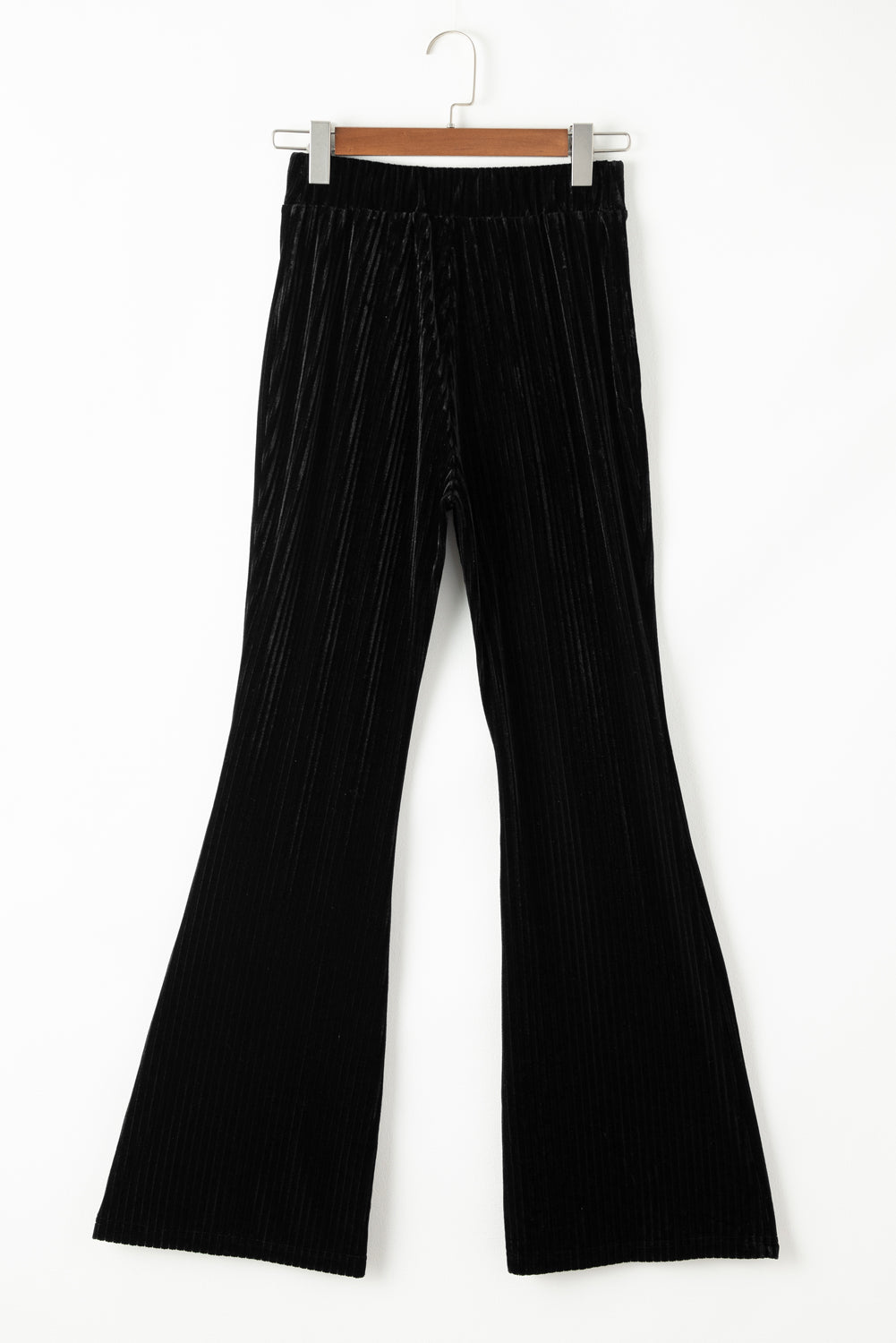 Brown, Pink and Black High Waist Corduroy Flare Pants