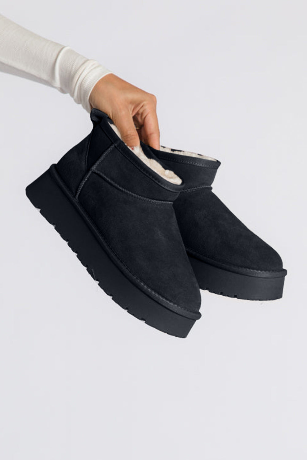 Suede Ankle Snow Boots