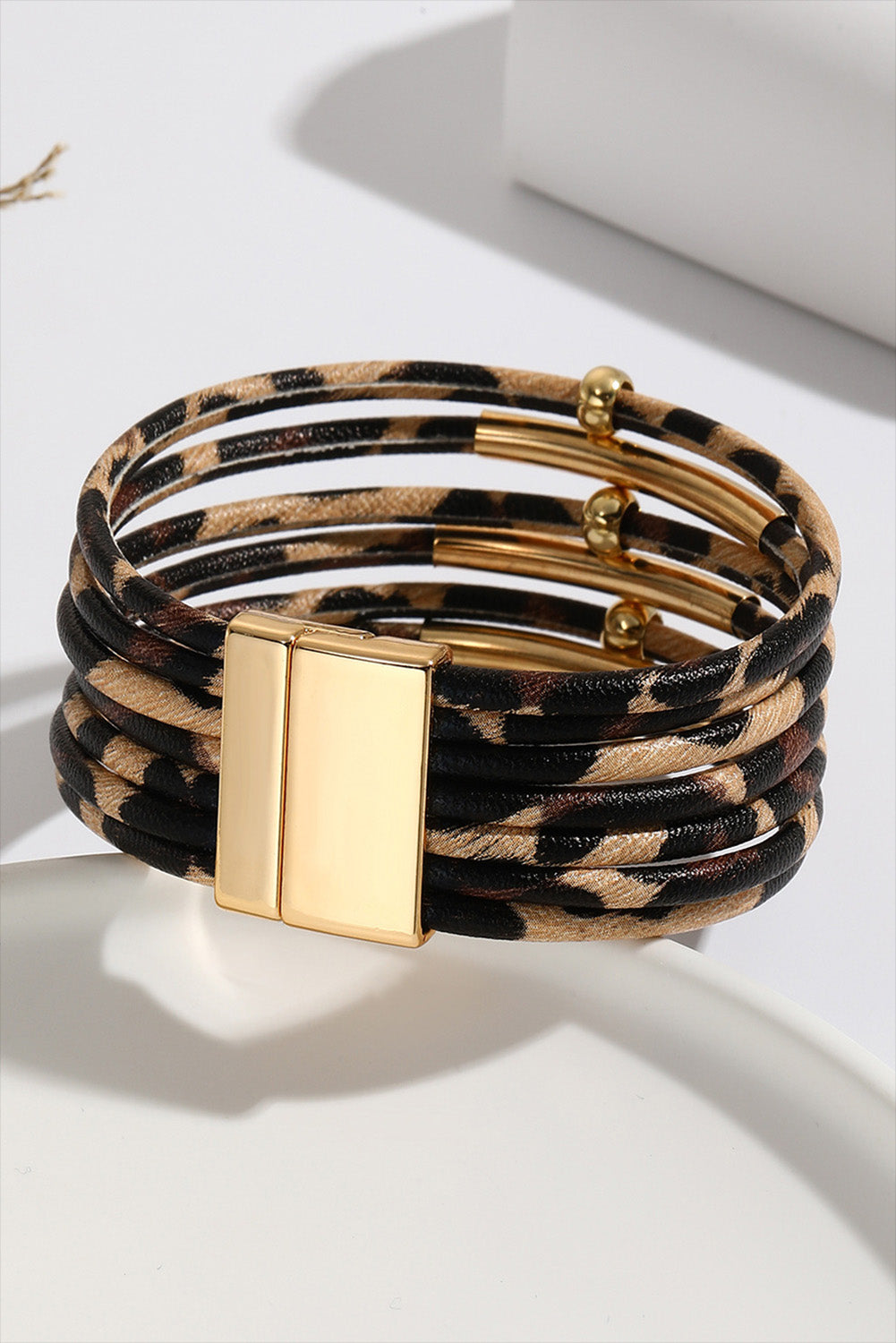 Brown Multi-layer Leopard Bracelet