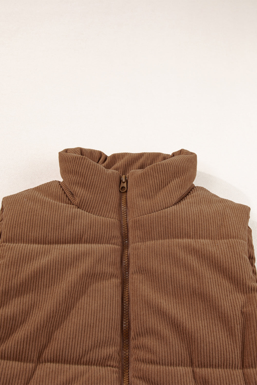 Black, Brown or Jungle Green Rib Puffer Vest