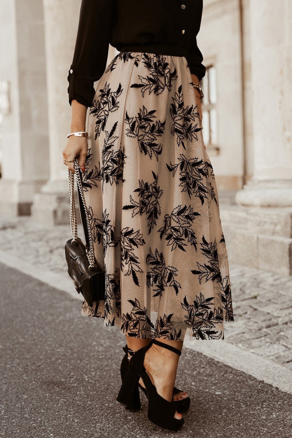 Blossom Floral High Waist Maxi Skirt