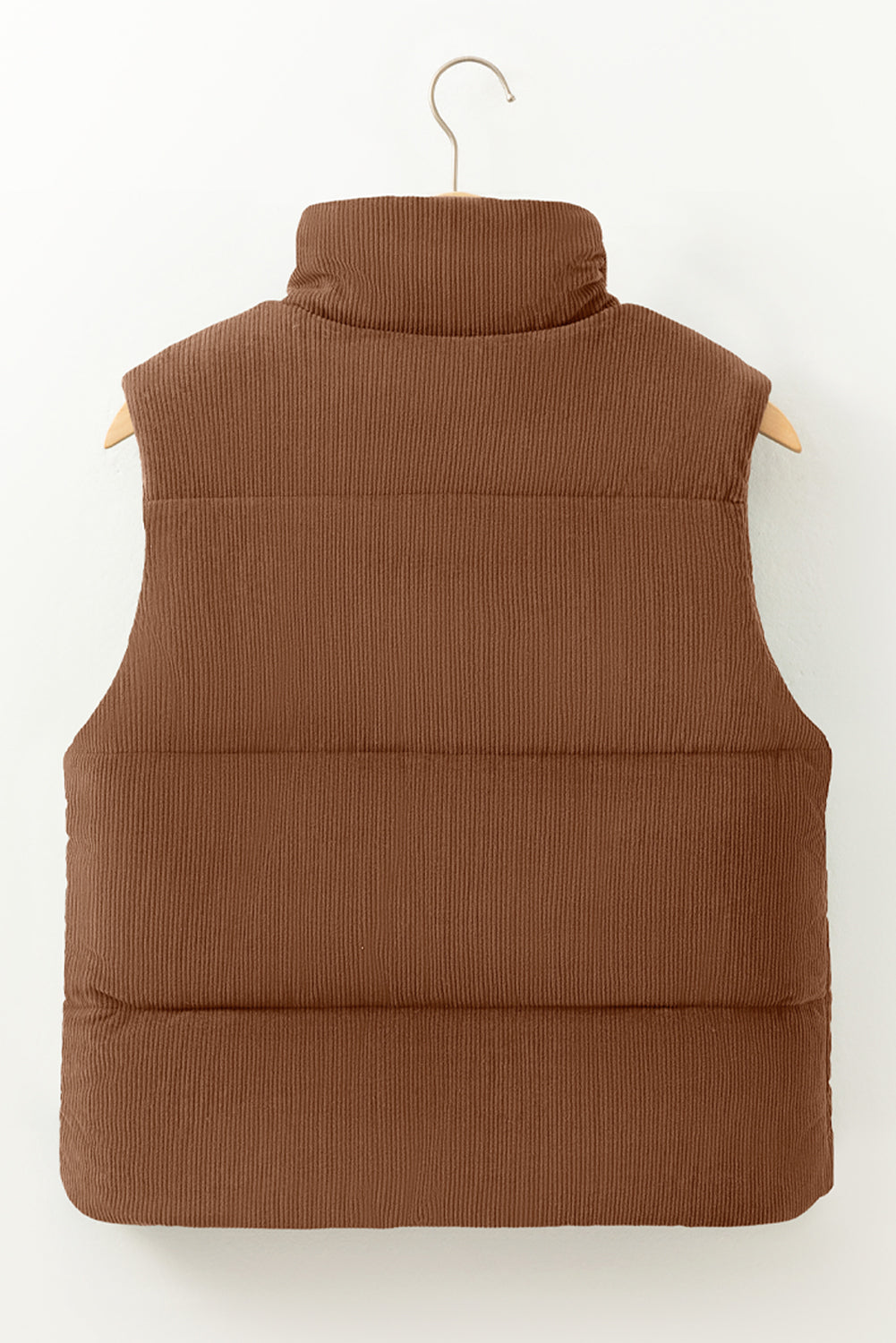 Black, Brown or Jungle Green Rib Puffer Vest