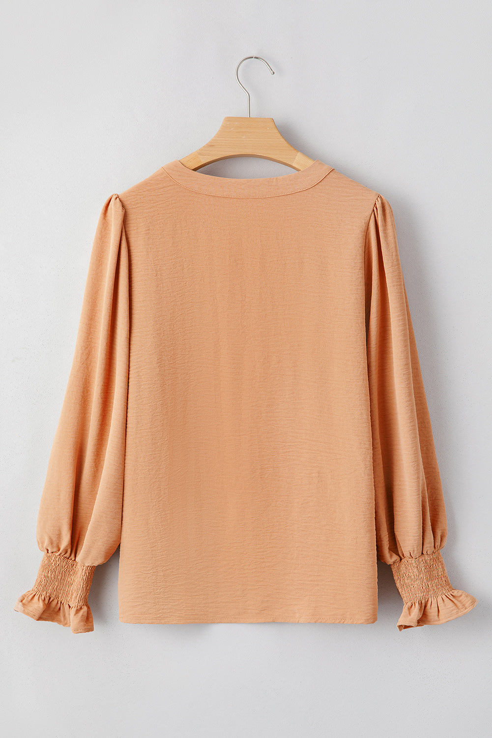 Brown / Pink V Neck Blouse