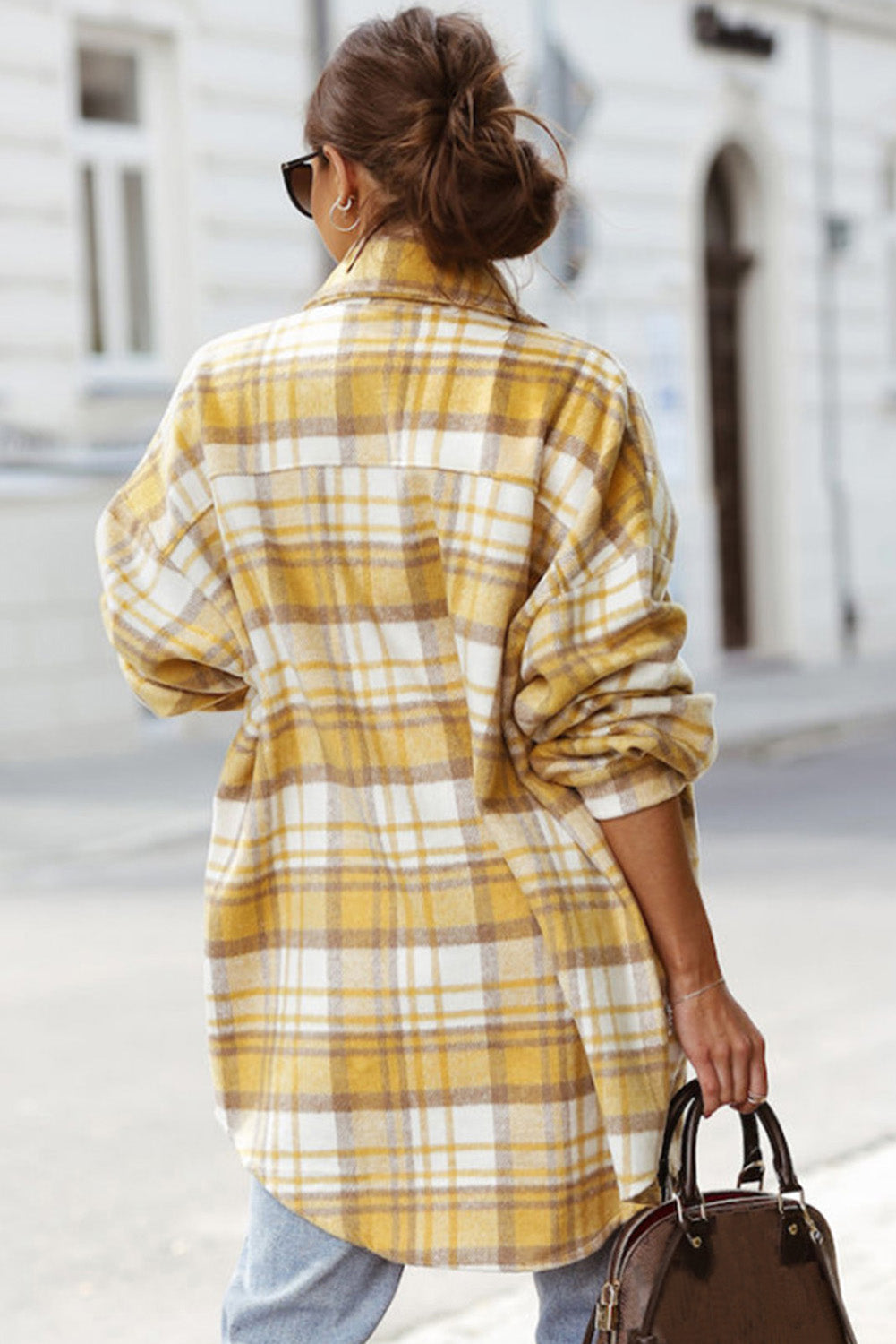 Blue/Yellow Long Sleeve Shacket