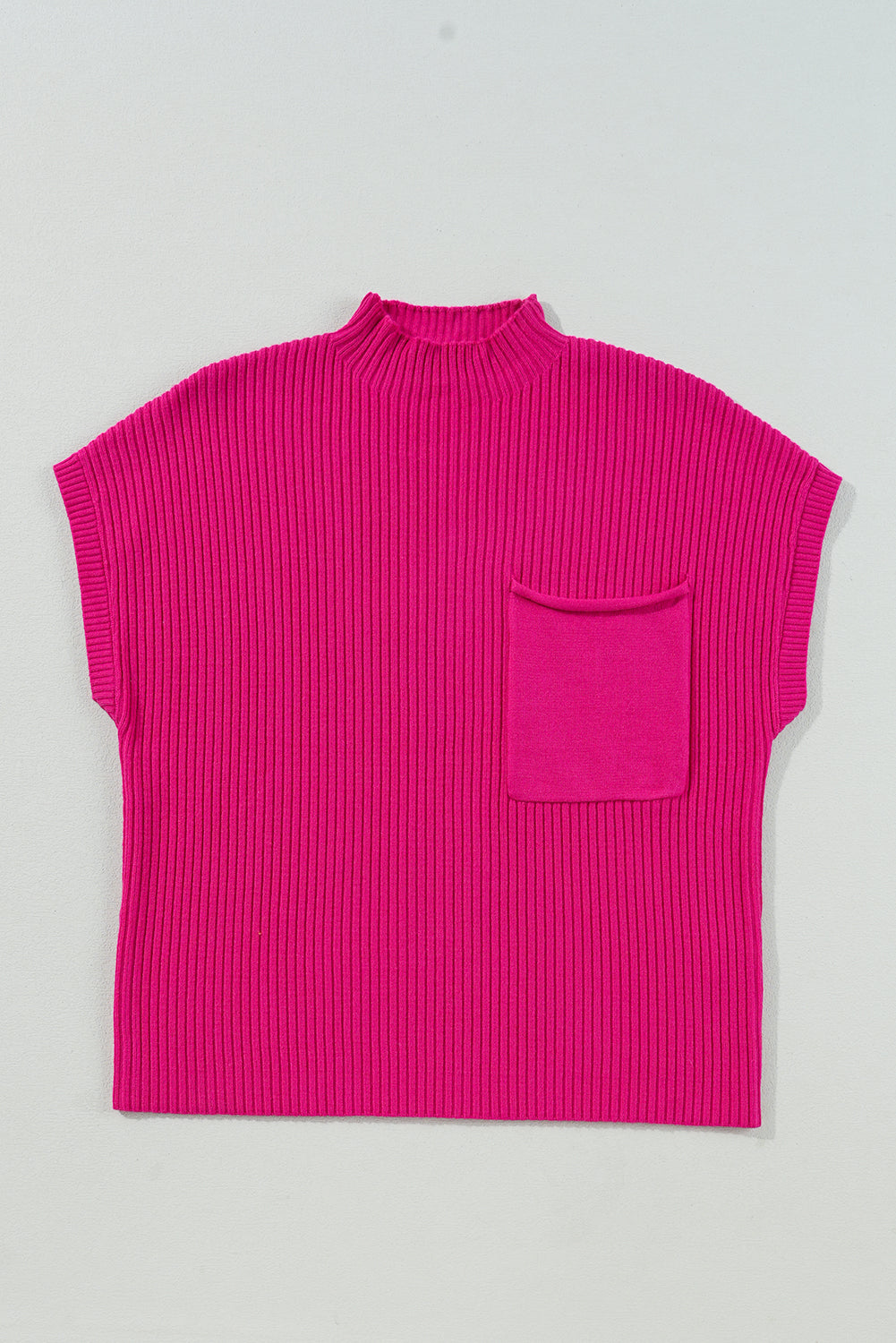 Ribbed Knit Short Sleeve Sweater in diffrent colors