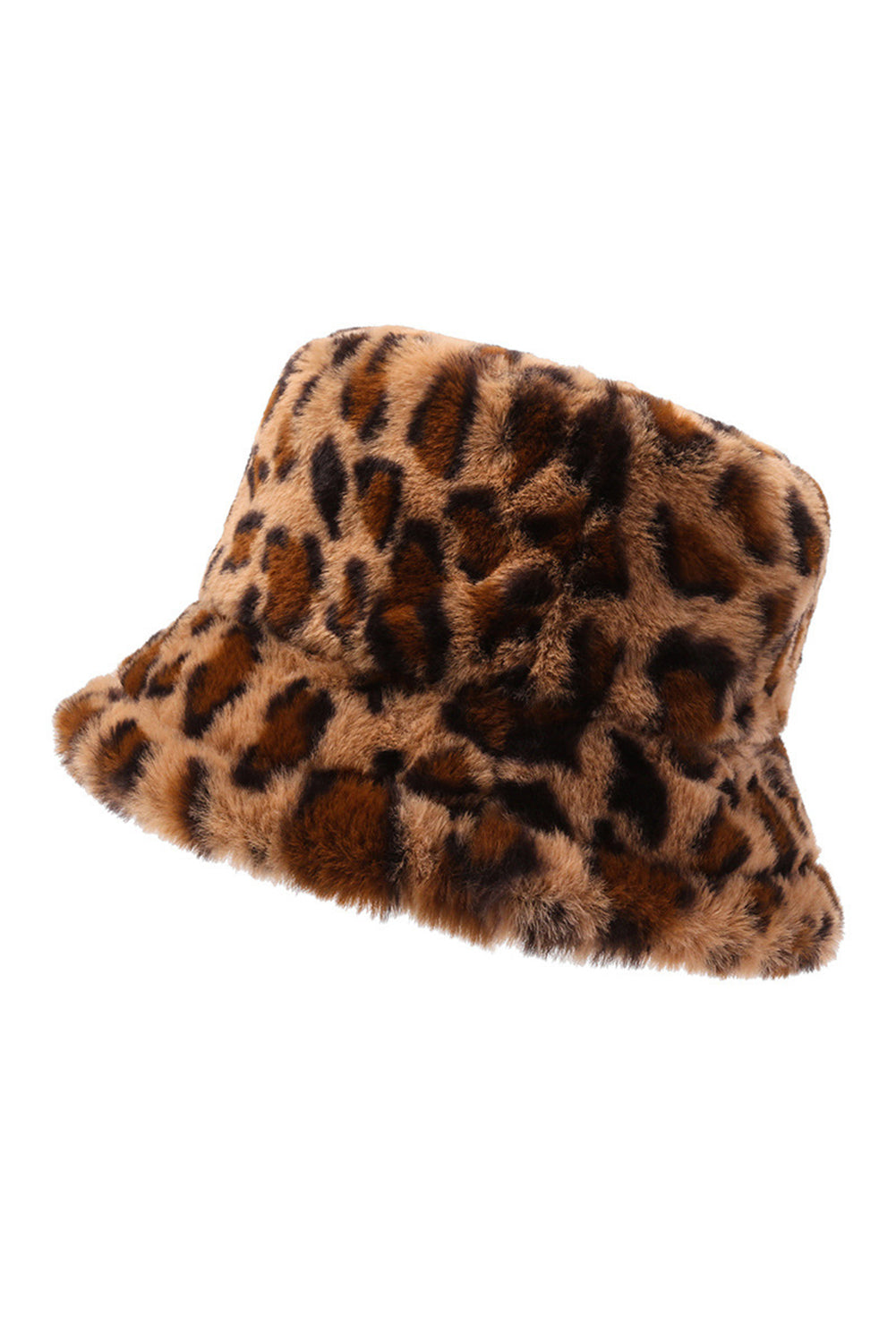 Leopard Plush Fisherman Hat