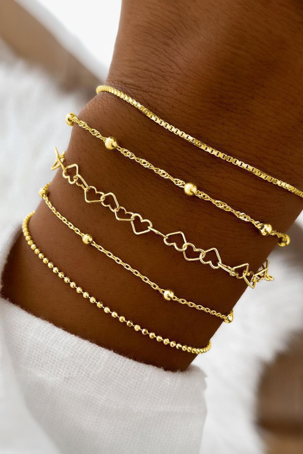 Gold Multi Layered Chain Bracelet