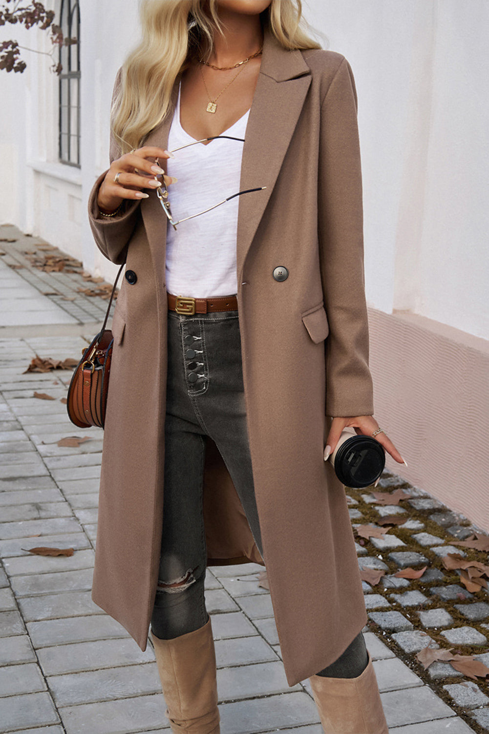 Dark Khaki Classic Overcoat