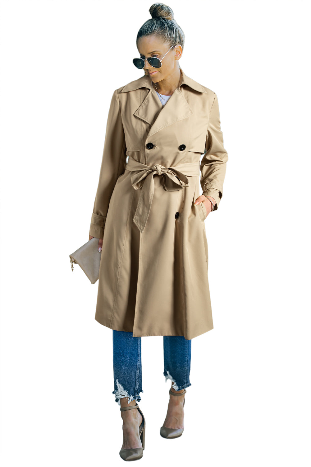 Pale Khaki Trenchcoat