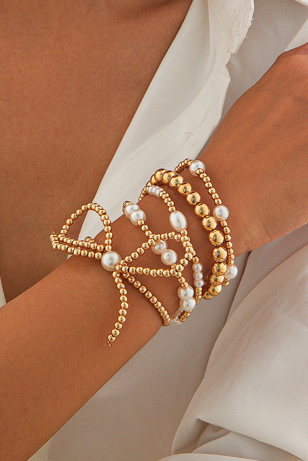 Gold/Silver Multi Layered Bracelet Set