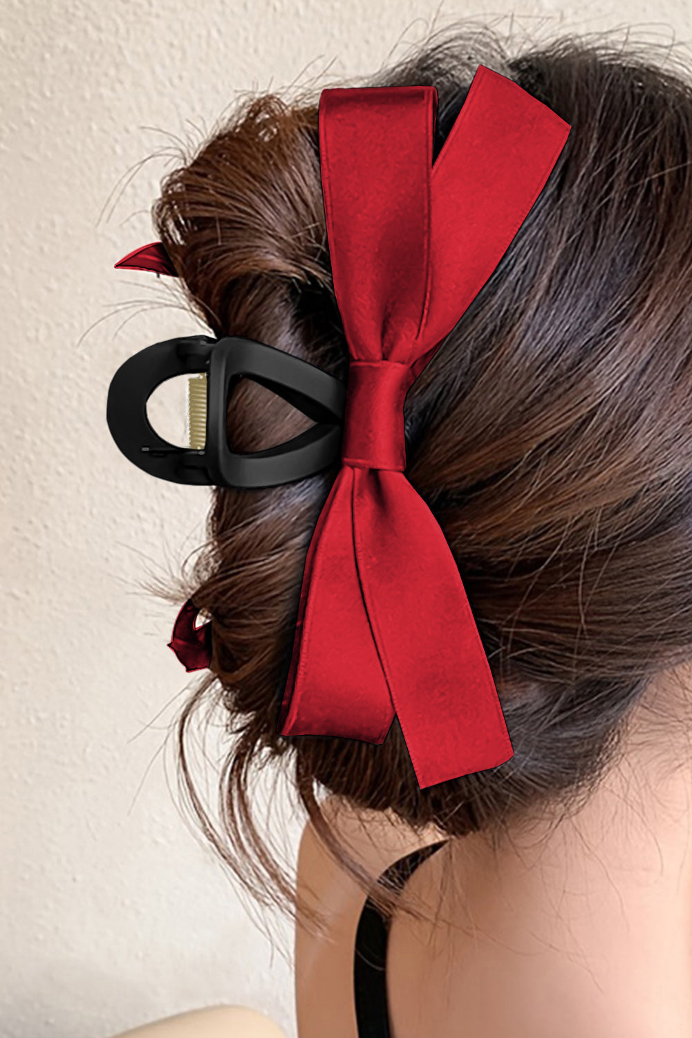 Multi Color Ribbon Bow Decor Hair Clip