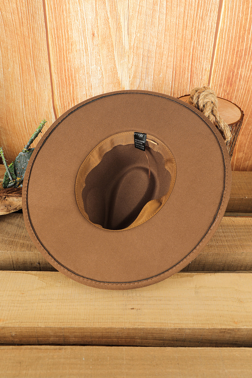 Brown Western Cowboy Woven Hat