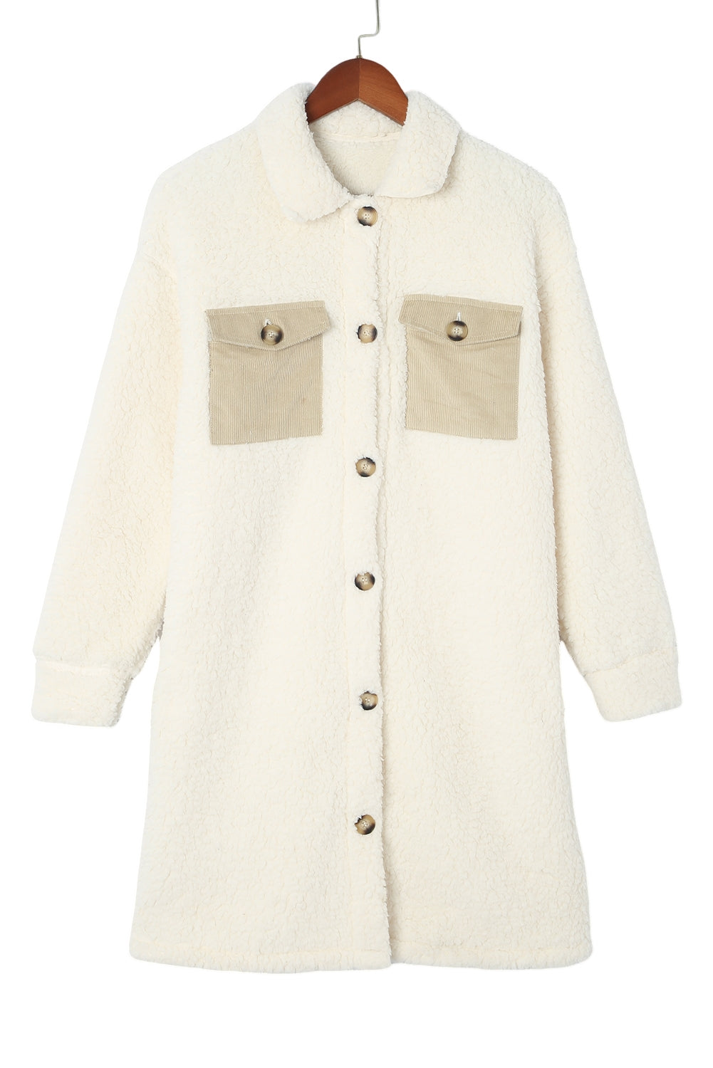 Blue, Beige, Red or Khaki Teddy Coat