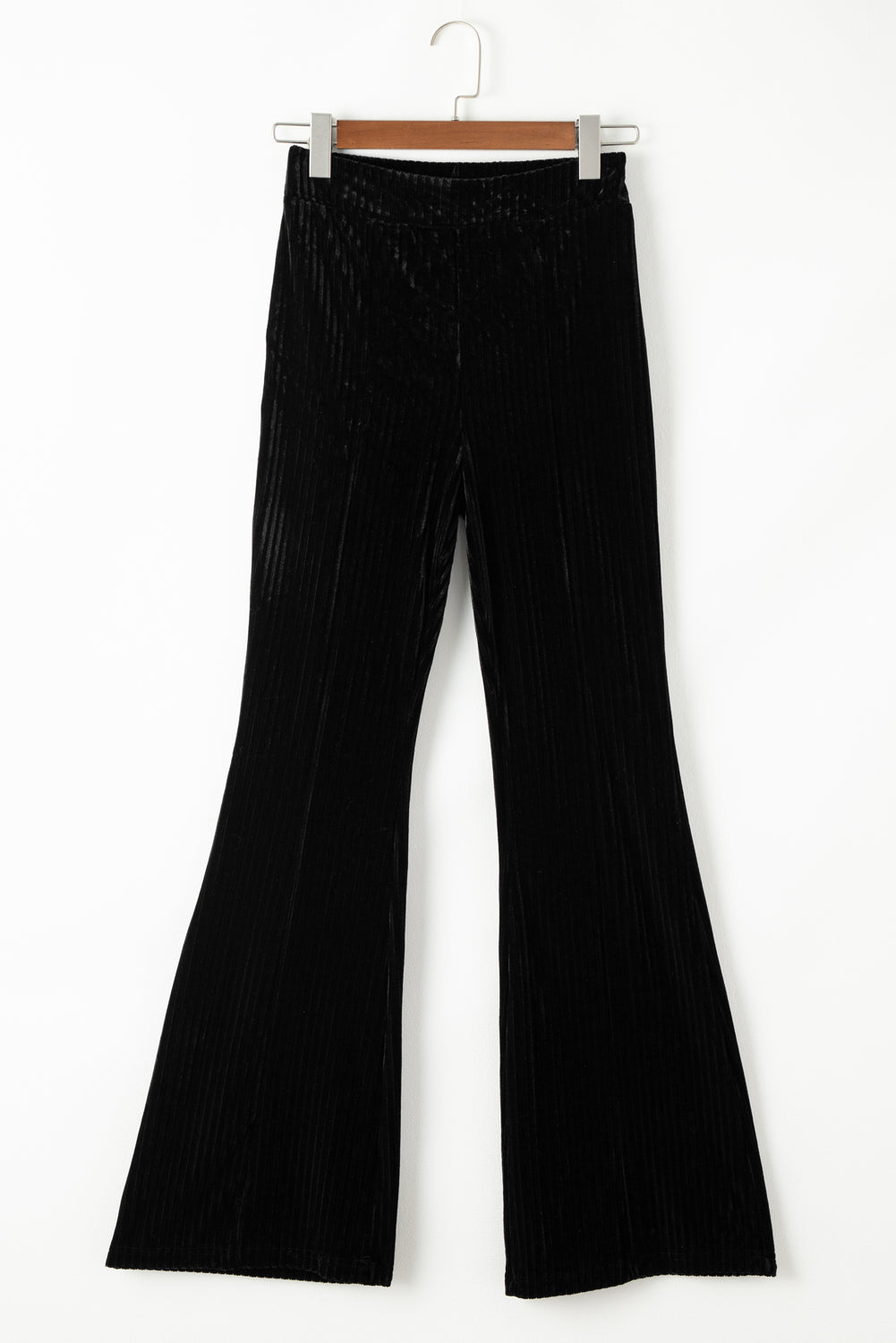 Brown, Pink and Black High Waist Corduroy Flare Pants