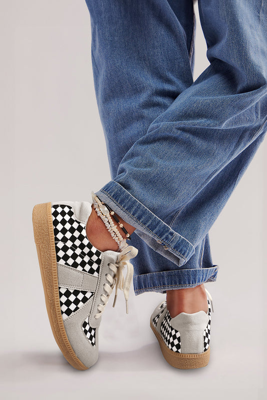 Leatherette Shoes Checkerboard