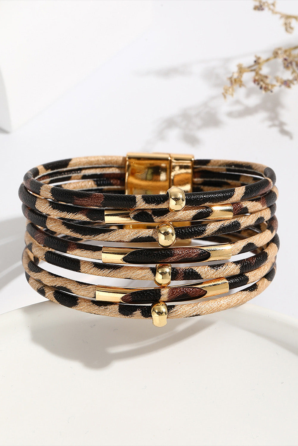 Brown Multi-layer Leopard Bracelet