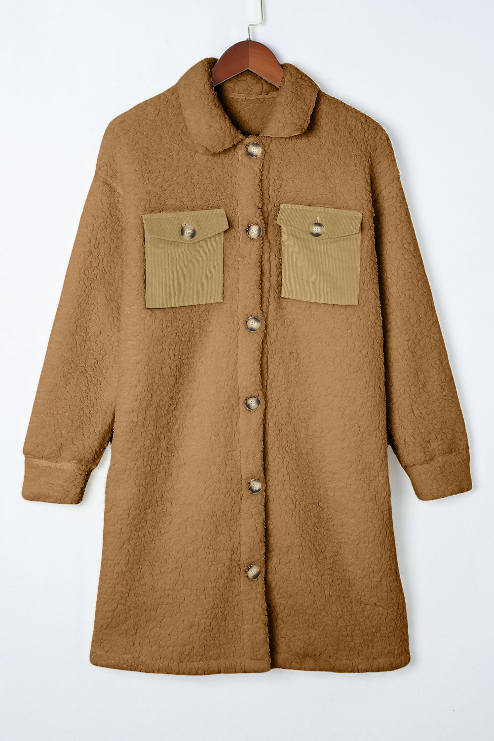 Blue, Beige, Red or Khaki Teddy Coat