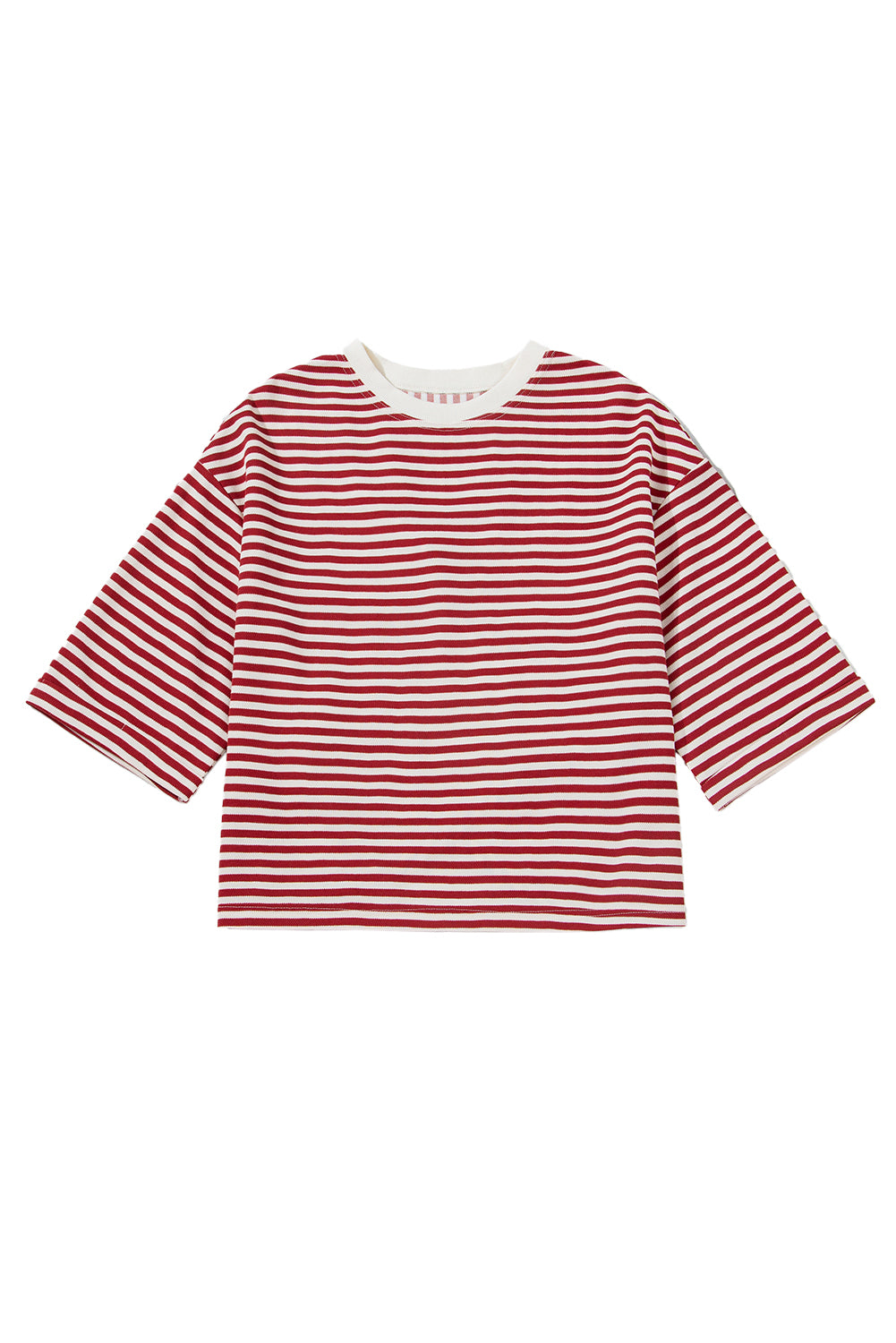 Red Striped Bowknot Backless T-Shirt