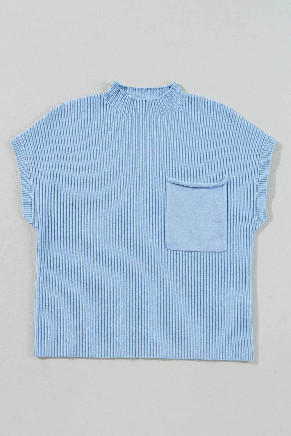 Ribbed Knit Short Sleeve Sweater in diffrent colors