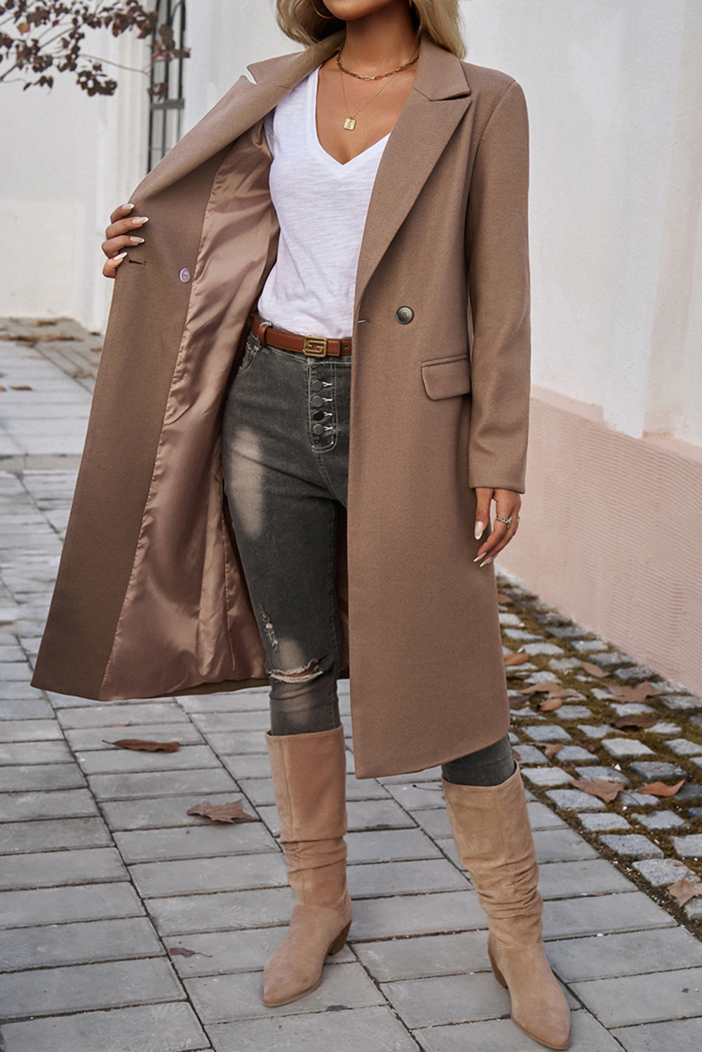 Dark Khaki Classic Overcoat