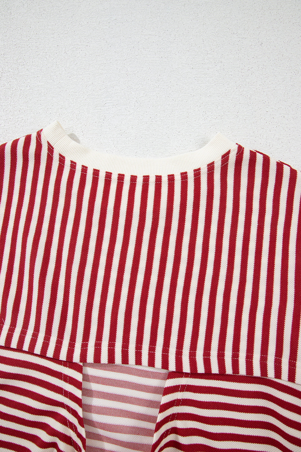 Red Striped Bowknot Backless T-Shirt